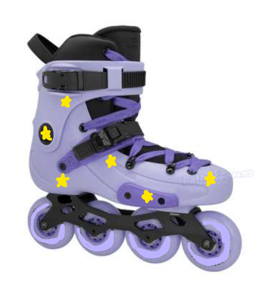 Patins de color morat freeskate